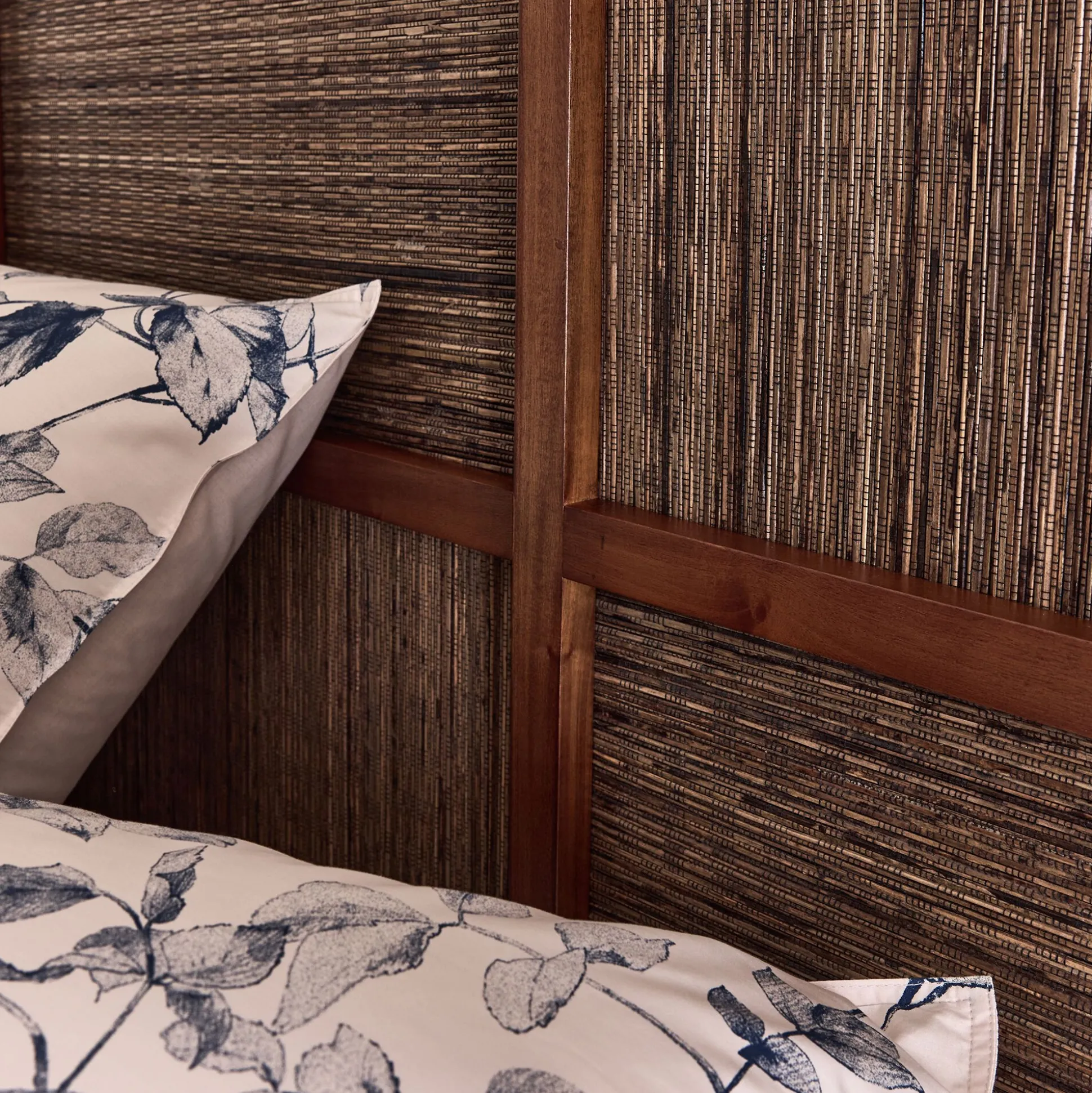 Tête de lit en acajou L170cm - bois foncé