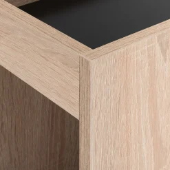 Tête de lit en bois avec rangement - effet chêne clair L165cm