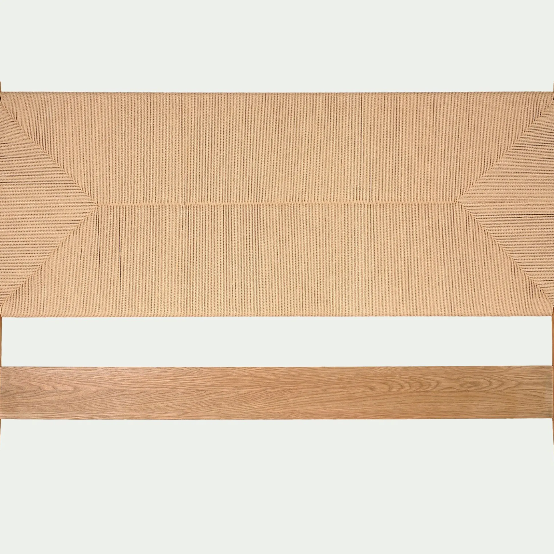 Tête de lit en chêne et corde L165cm - bois clair
