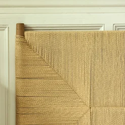 Tête de lit en chêne et corde L165cm - bois clair