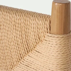 Tête de lit en chêne et corde L165cm - bois clair
