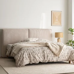 Tête de lit en velours côtelé 190cm - beige