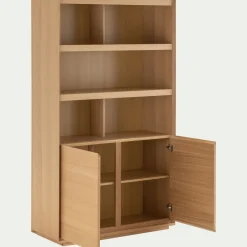 Vaisselier 2 portes en bois - bois clair