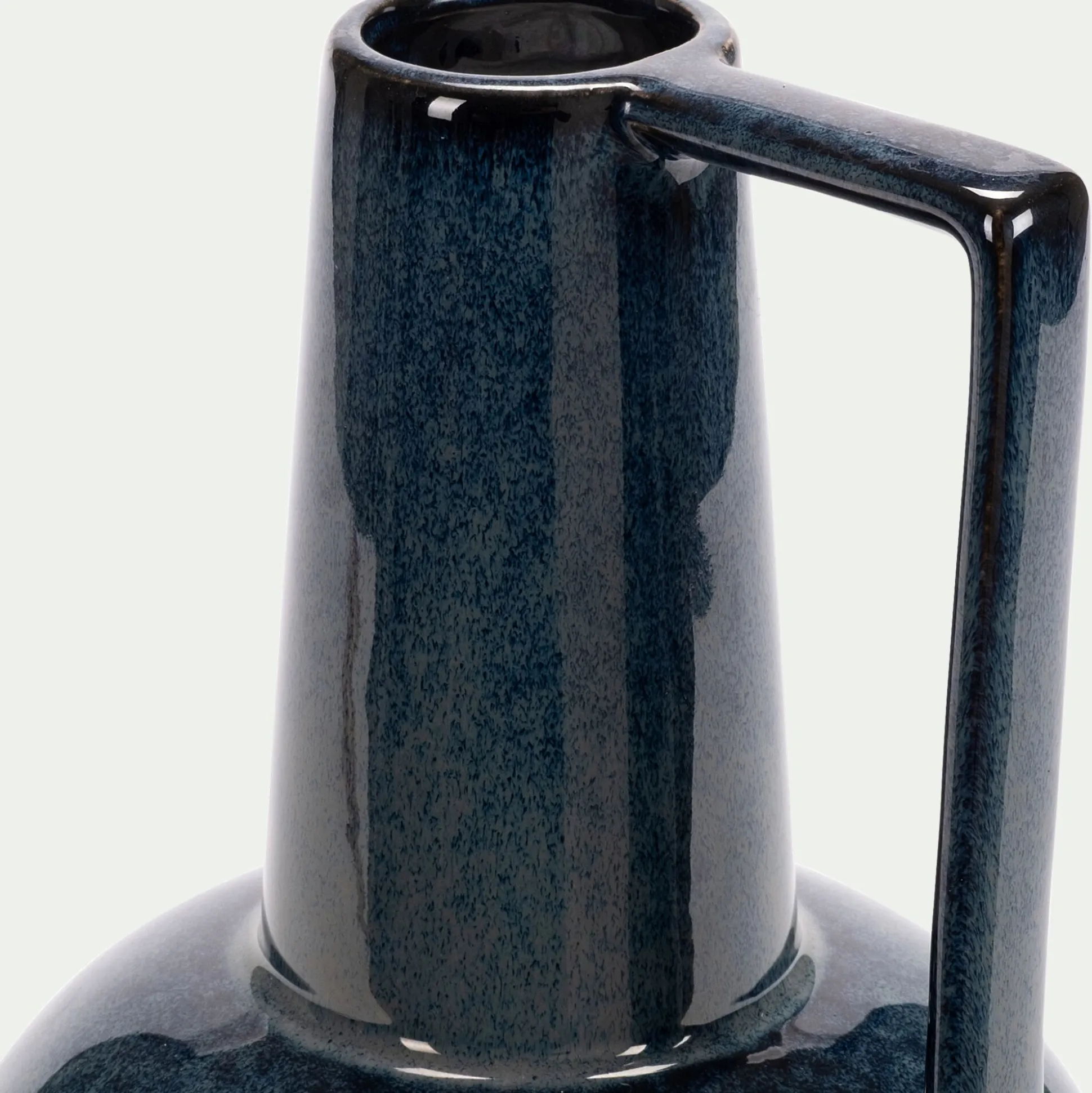 Vase à anse en céramique H25,5cm - bleu