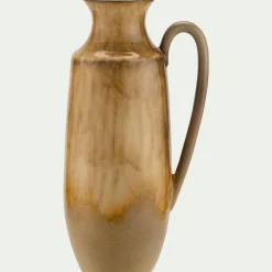 Vase amphore en faïence H39cm - jaune