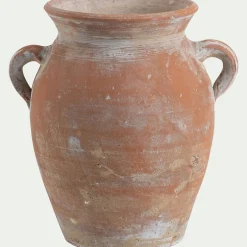 Vase amphore en terre cuite H21cm - marron