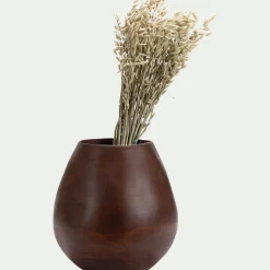 Vase boule en céramique H23cm - marron