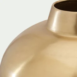 Vase boule en fer H32cm - doré