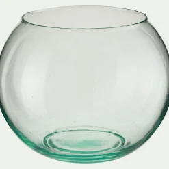 Vase boule en verre D19,5xH16cm - transparent