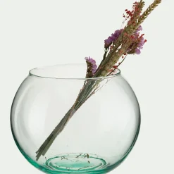 Vase boule en verre D19,5xH16cm - transparent