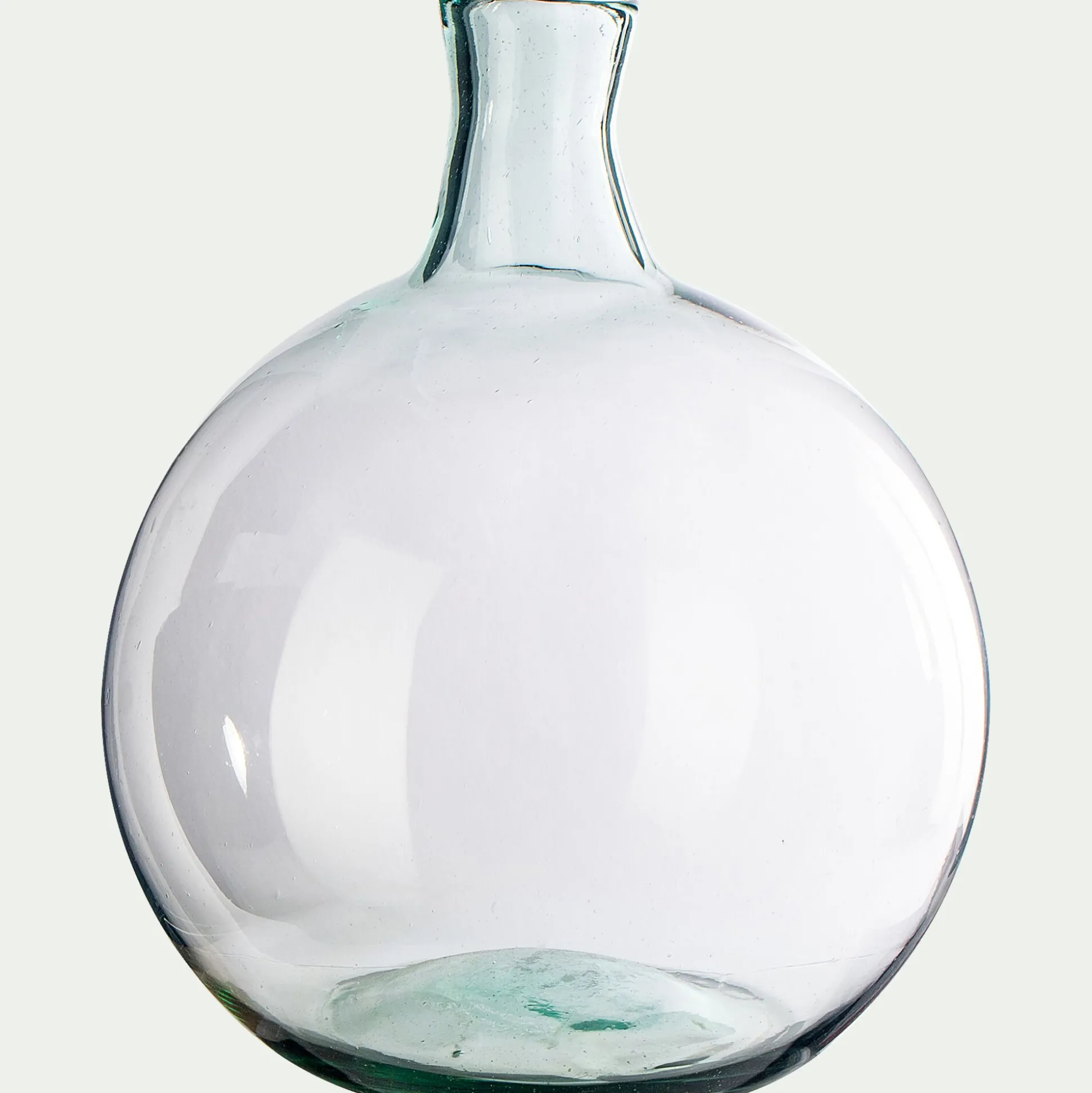 Vase boule en verre recyclé - transparent D32xH45cm