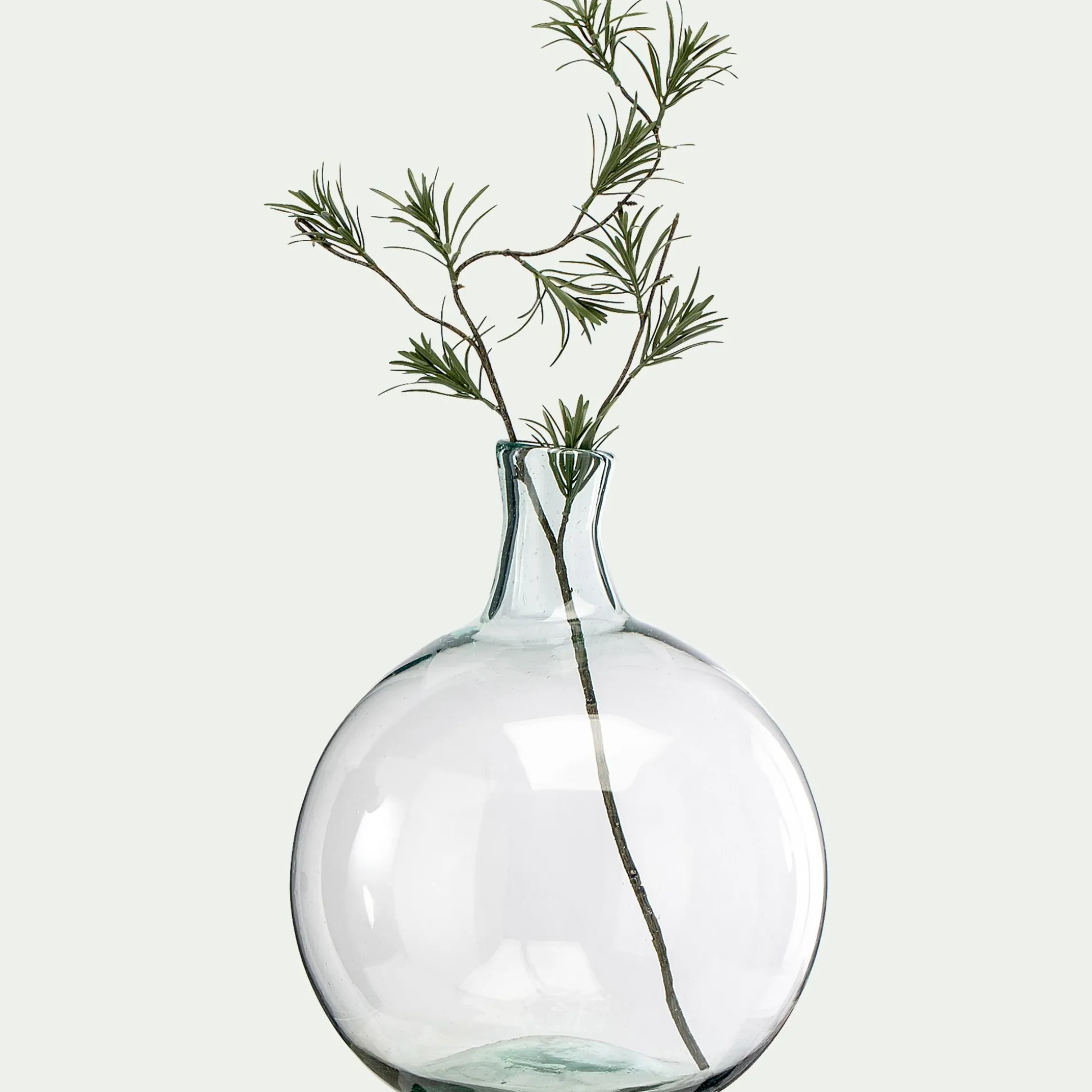 Vase boule en verre recyclé - transparent D32xH45cm
