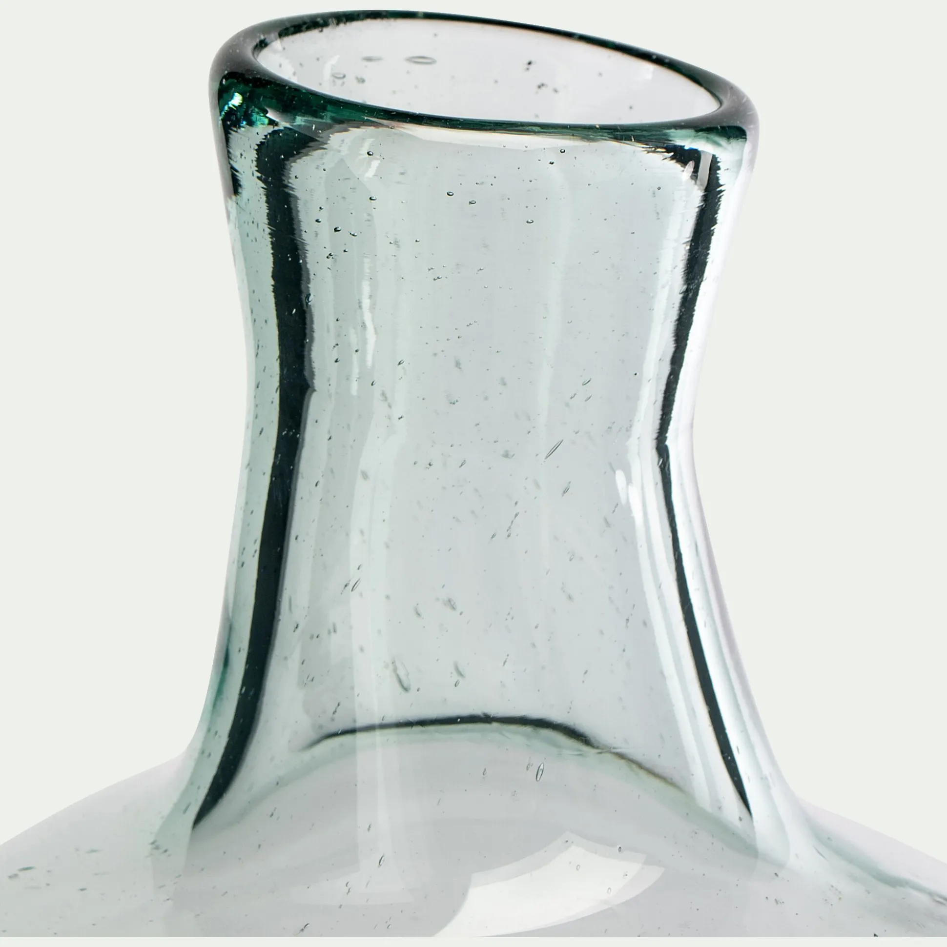 Vase boule en verre recyclé - transparent D32xH45cm