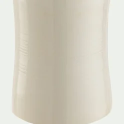 Vase bouteille en faïence H47,5cm - blanc