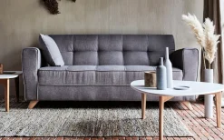 Vase bouteille en polystone effet béton H24cm - gris clair