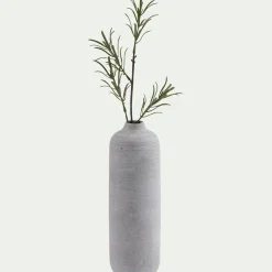 Vase bouteille en poudre de pierre H24,5cm - gris