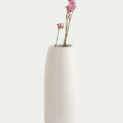 Vase classique en grès - blanc