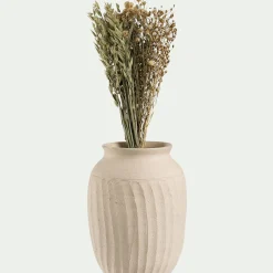 Vase classique en grès H23,2cm - beige