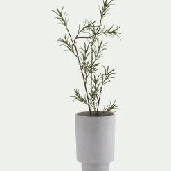 Vase contemporain en polystone effet béton H22cm - gris