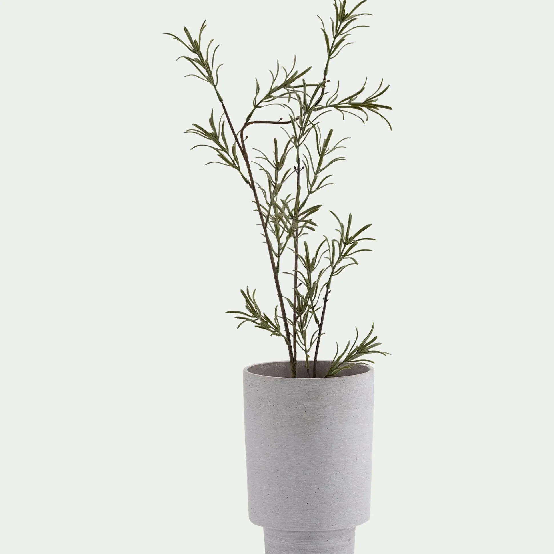 Vase contemporain en polystone effet béton H22cm - gris