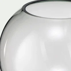 Vase contemporain en verre teinté H32cm - gris