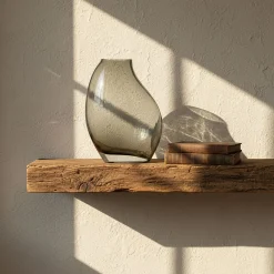 Vase contemporain en verre H25cm - gris