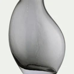 Vase contemporain en verre H25cm - gris