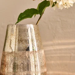 Vase en verre H22cm - doré