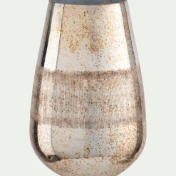 Vase en verre H22cm - doré