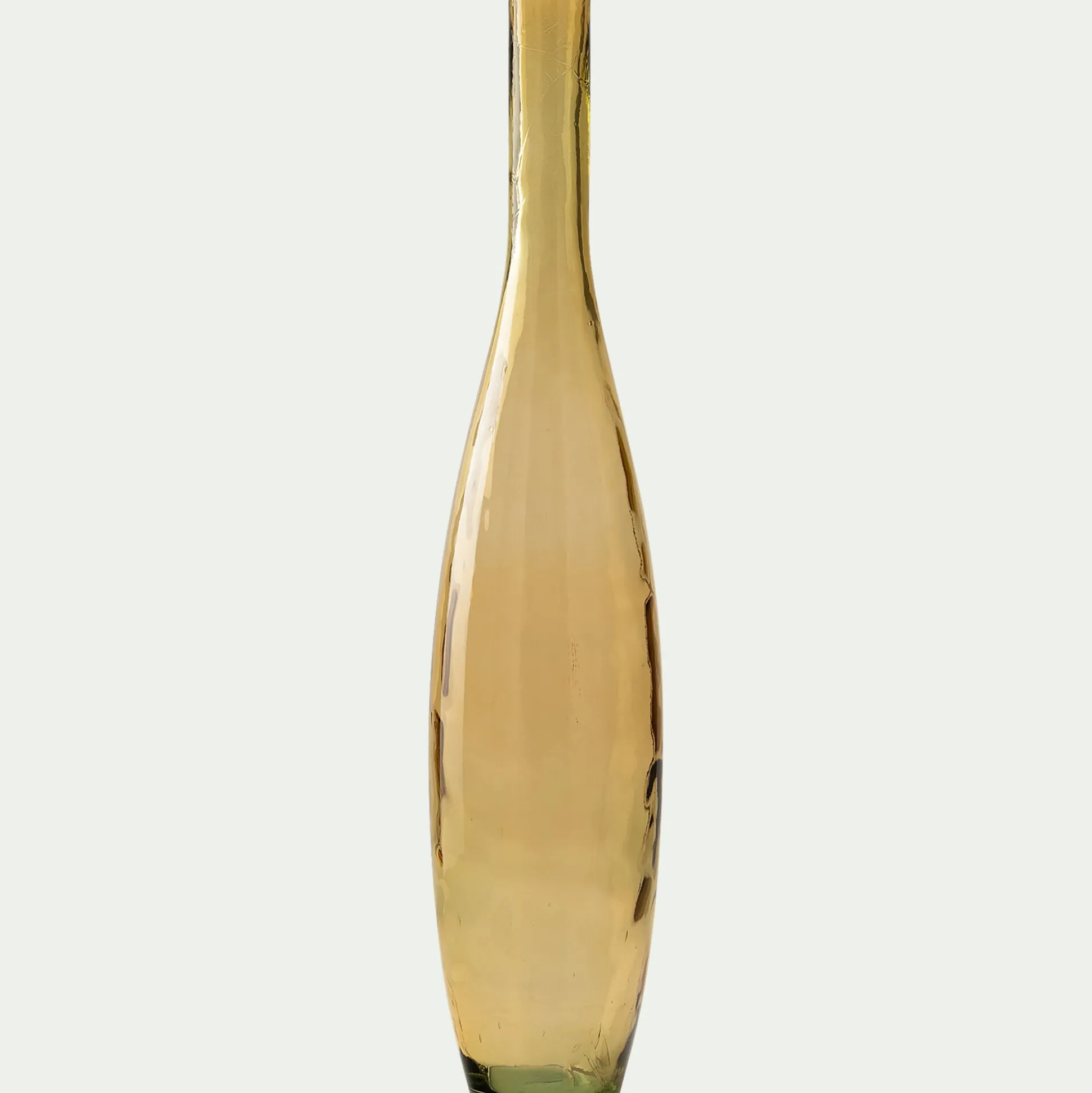 Vase en verre recyclé - jaune ocre H100cm