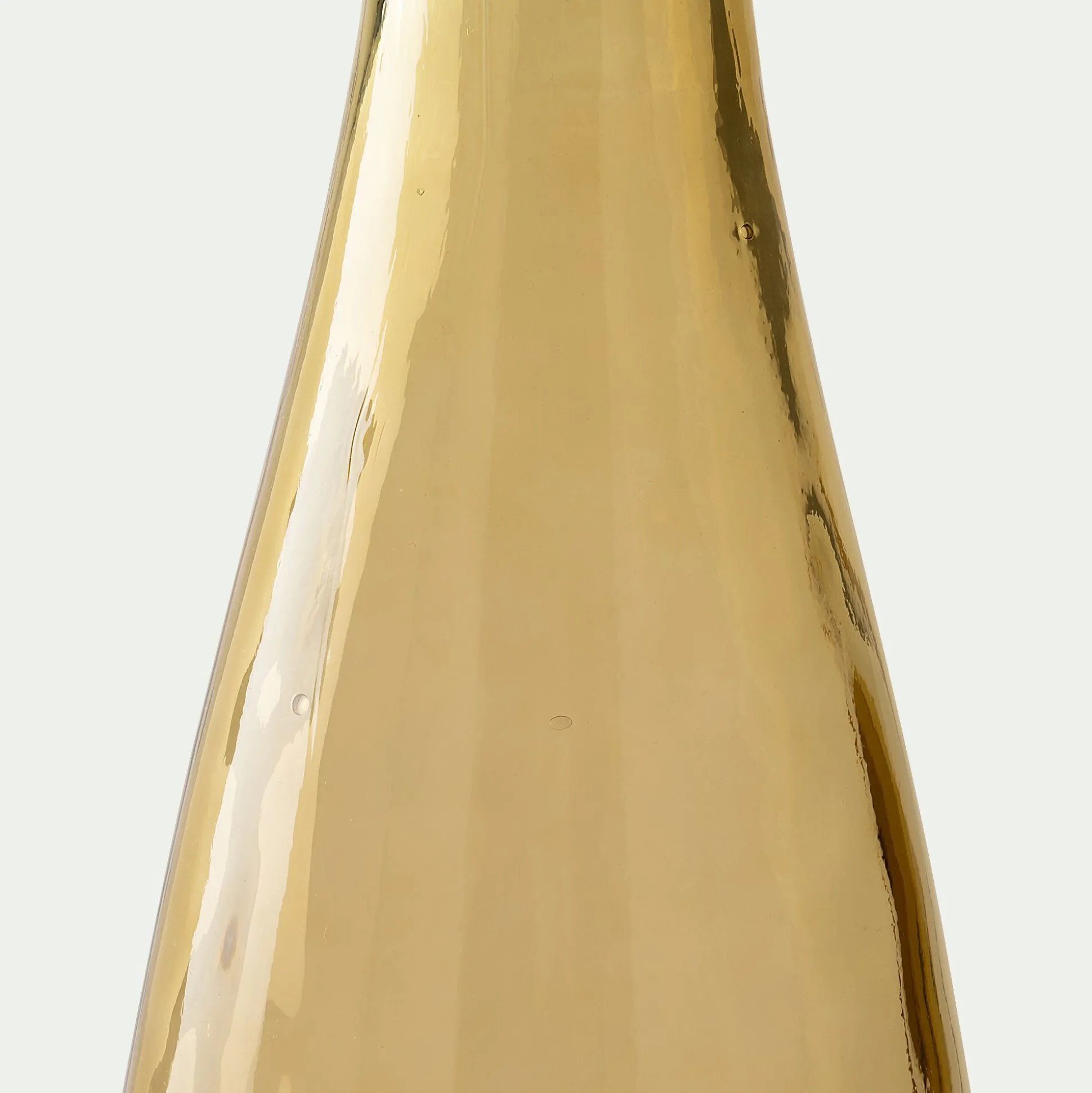 Vase en verre recyclé - jaune ocre H100cm