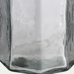 Vase en verre sculpté D11xH25cm - transparent
