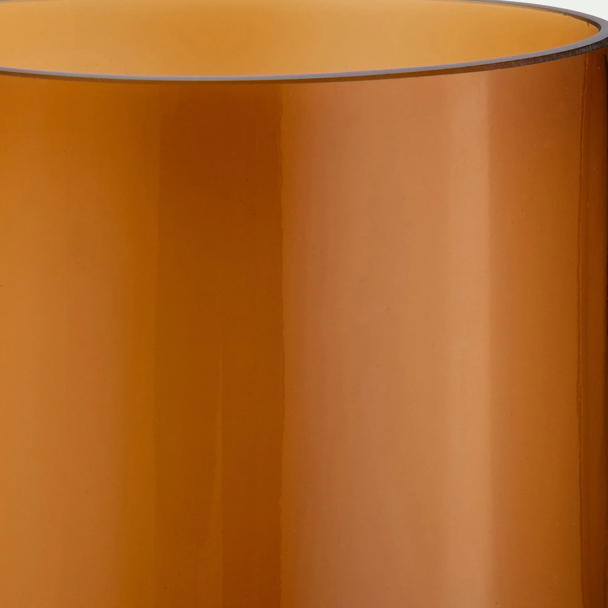 Vase ovale en verre H25cm - brun rustrel