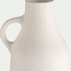 Vase pichet en faïence H51cm - blanc