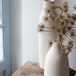 Vase pichet en faïence H27cm - blanc