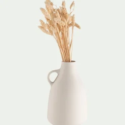 Vase pichet en faïence H27cm - blanc
