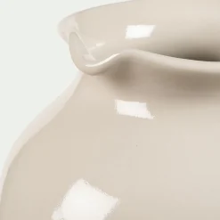 Vase pichet en grès H26,2cm - blanc