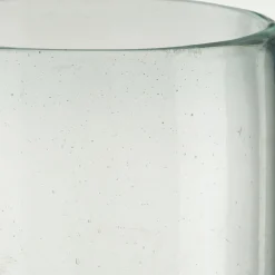 Vase tube en verre H25cm - transparent