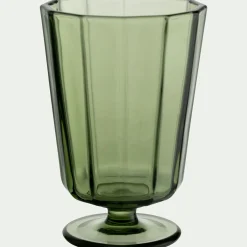 Verre à pied en verre 25cl - vert