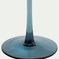 Verre à pied en verre 37cl - bleu