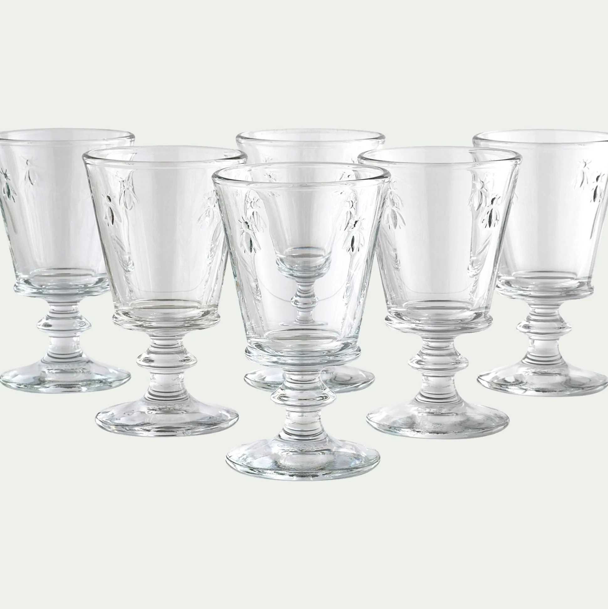 Verre à vin en verre pressé 24cl - transparent