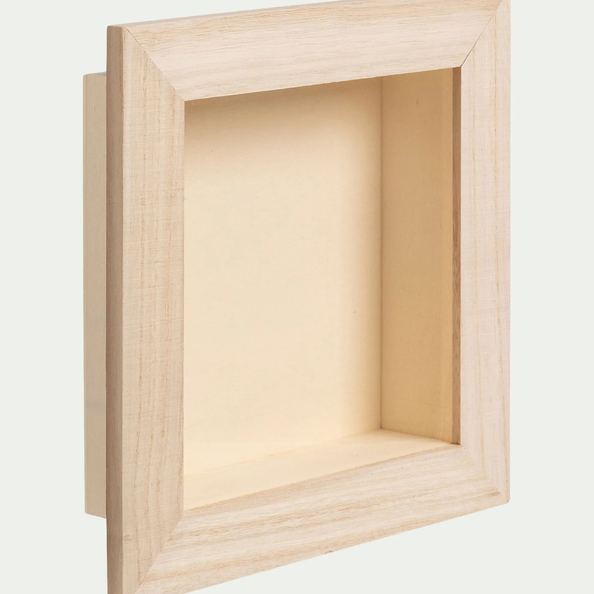 Vitrine à décorer en peuplier 15x15cm - naturel