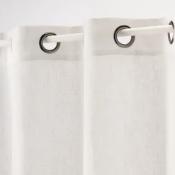 Voilage à œillets en polyester 135x250cm - blanc ventoux