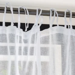 Voilage à nouettes en coton 105x250cm - blanc