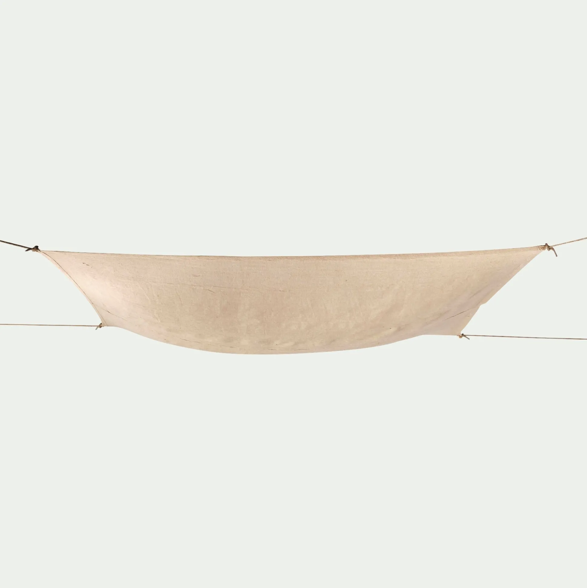 Voile d'ombrage carré en jute 3m - naturel